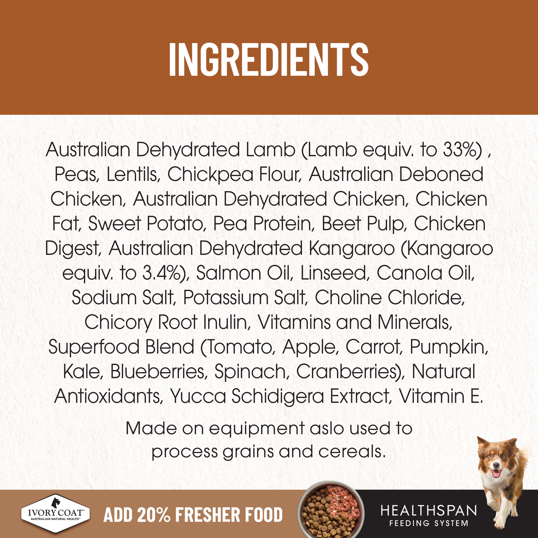 Ivory Coat™ Grain Free Adult Dog Lamb & Kangaroo Dry Food
