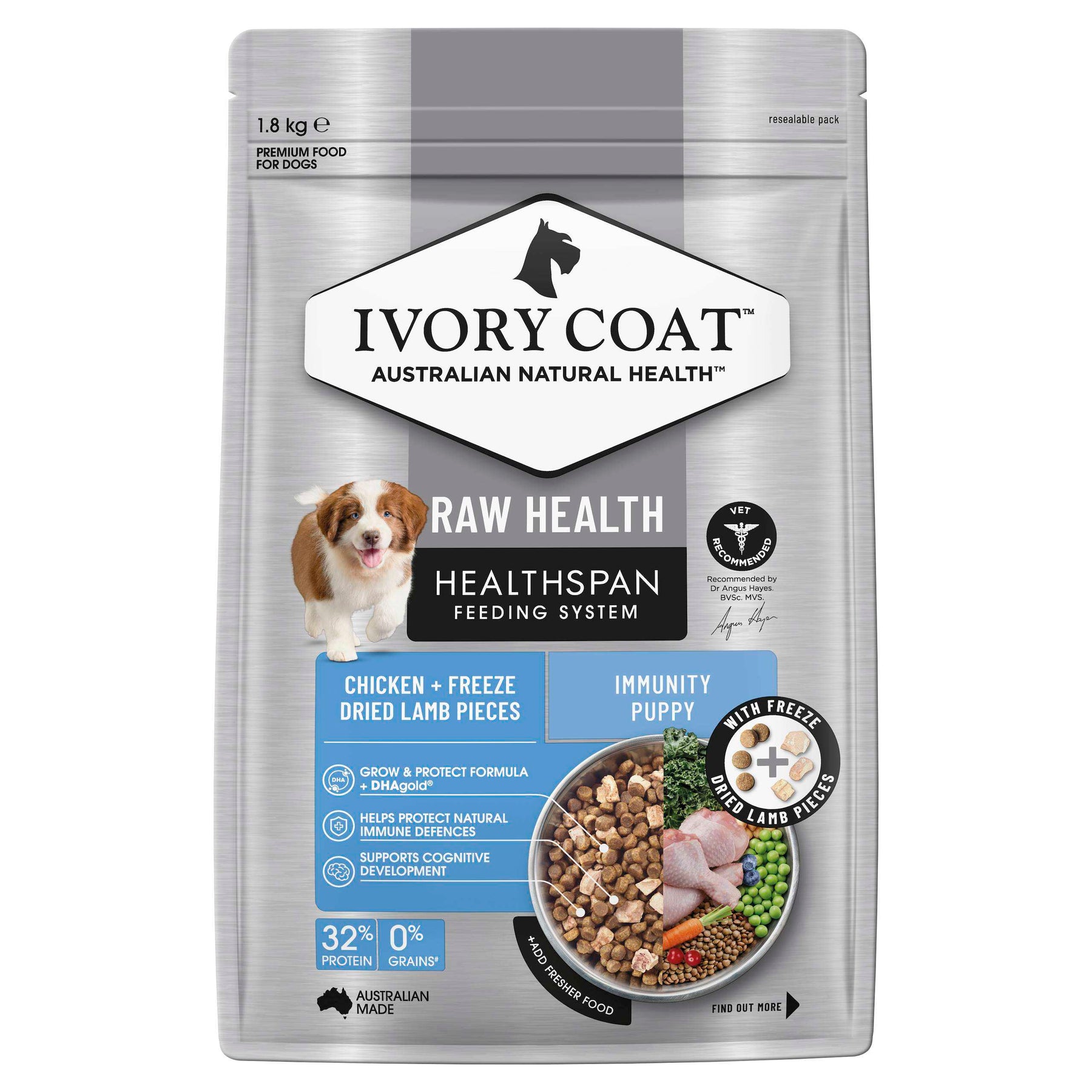 Ivory Coat™ Raw Health Puppy Immunity Dry Food