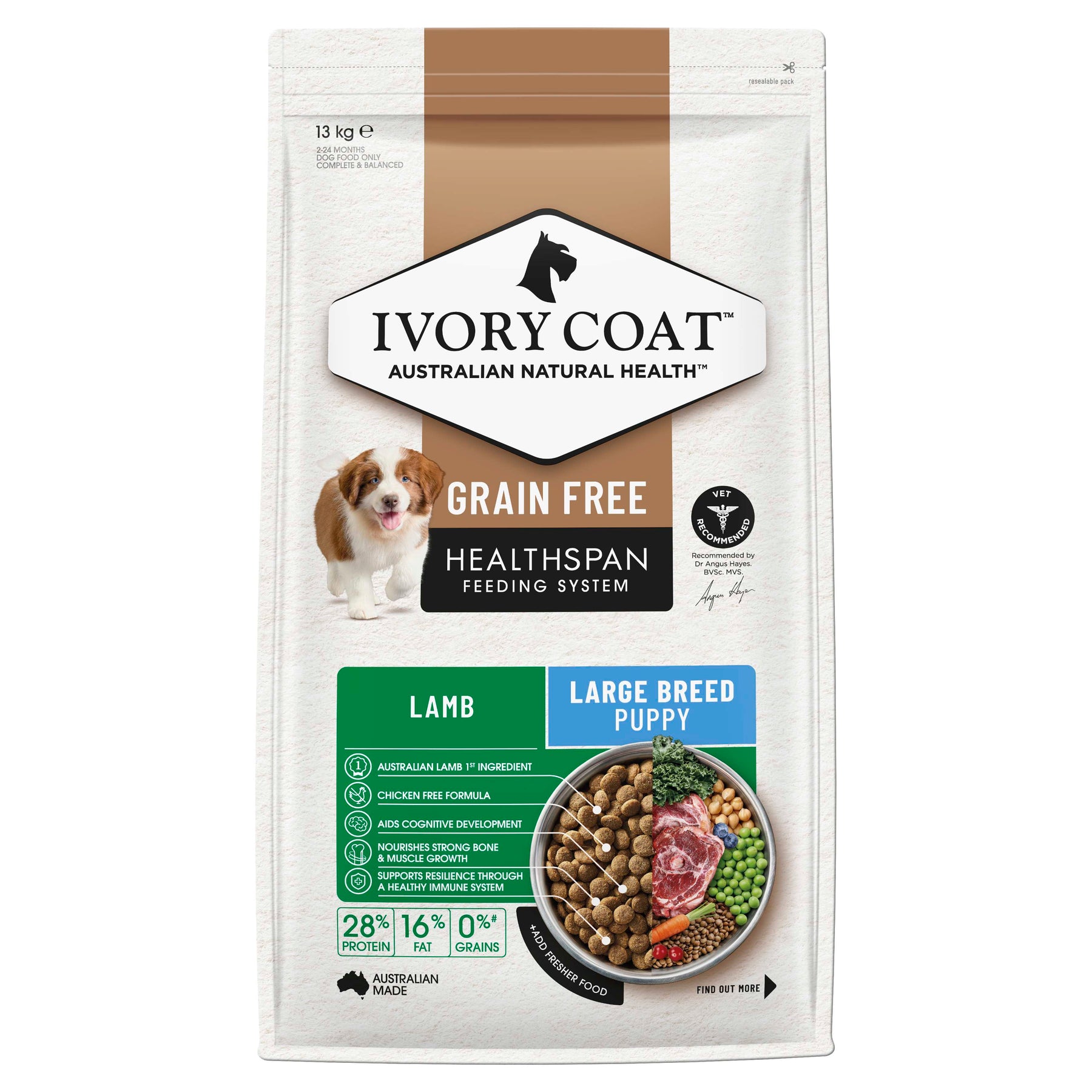 Ivory Coat™ Grain Free Large Breed Puppy Lamb Dry Food