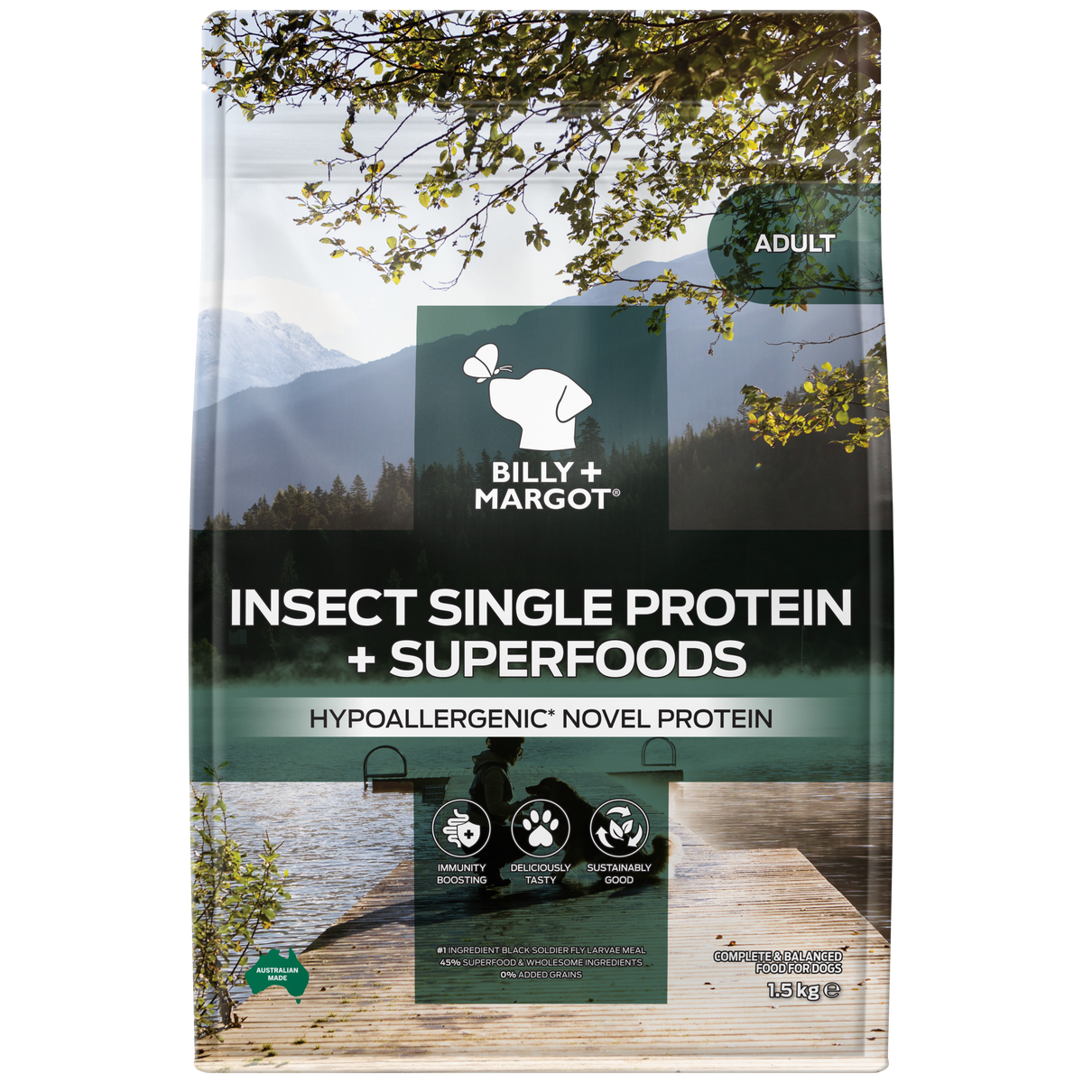 Billy & Margot™ Insect Single Protein + Superfoods Dry Dog Food