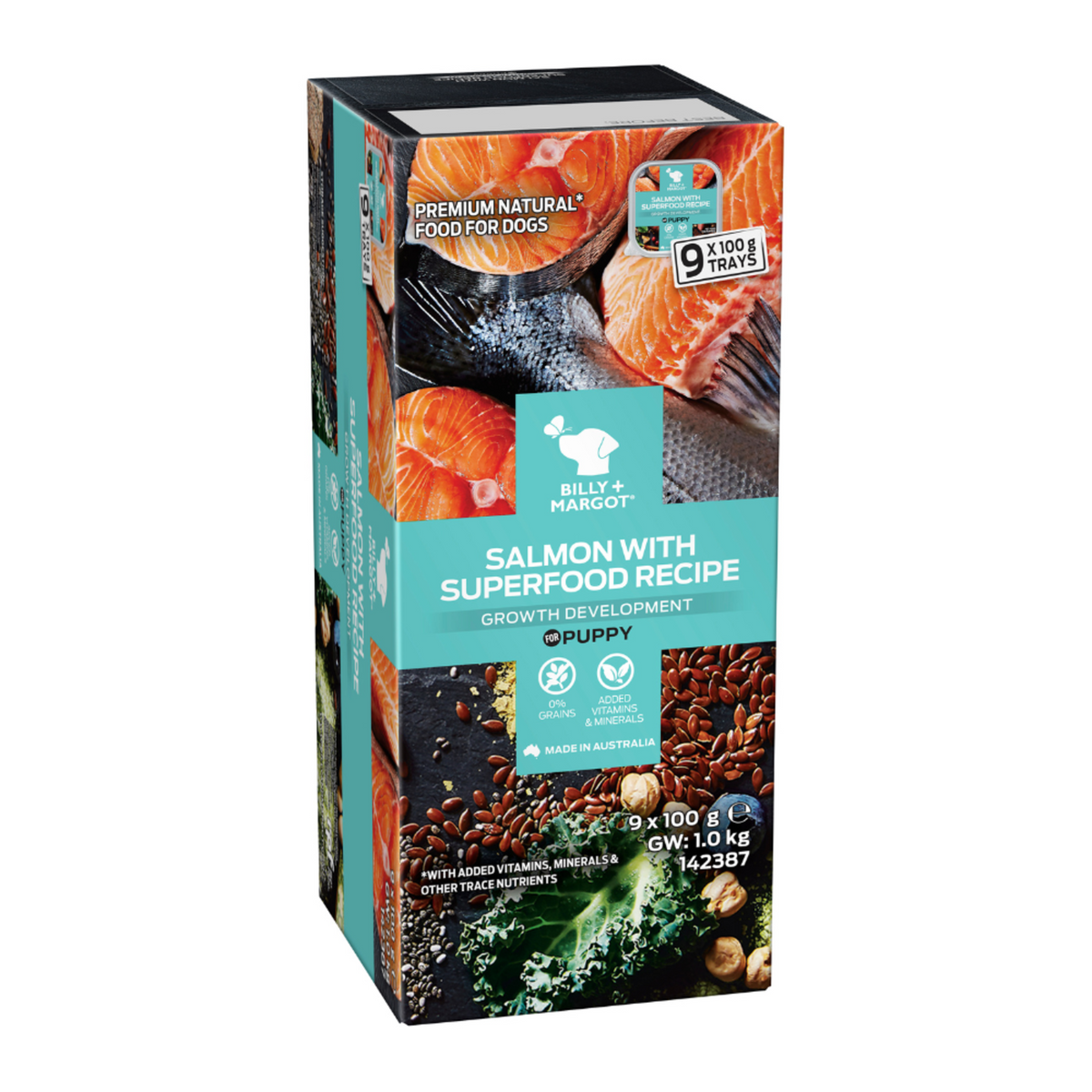 Billy + Margot Puppy Wet Dog Food Salmon with Superfood
