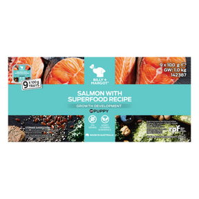 Billy + Margot Puppy Wet Dog Food Salmon with Superfood
