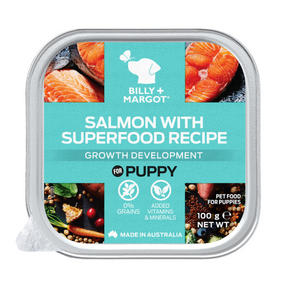 Billy + Margot Puppy Wet Dog Food Salmon with Superfood
