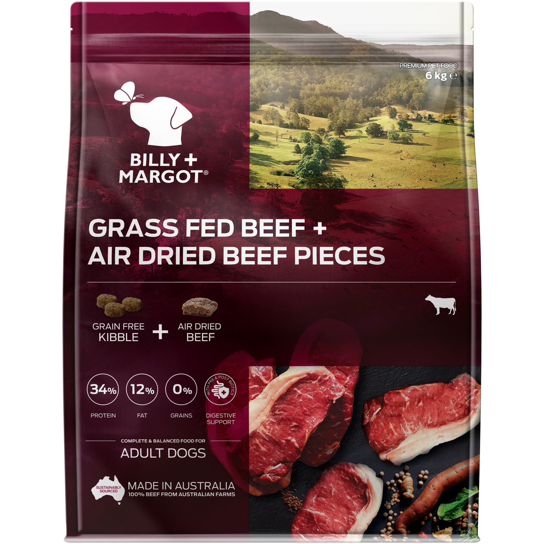 Billy + Margot Adult Beef + Air Dried Beef Pieces