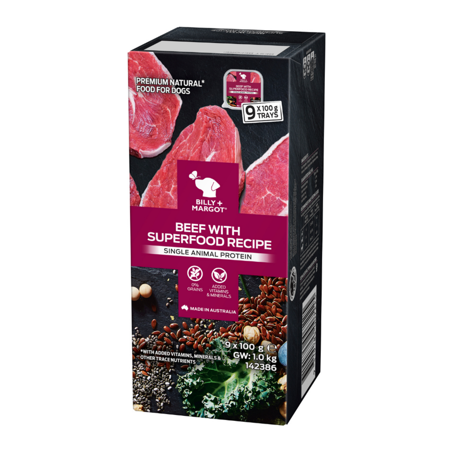 Billy + Margot Adult Beef with Superfoods Recipe Wet Food