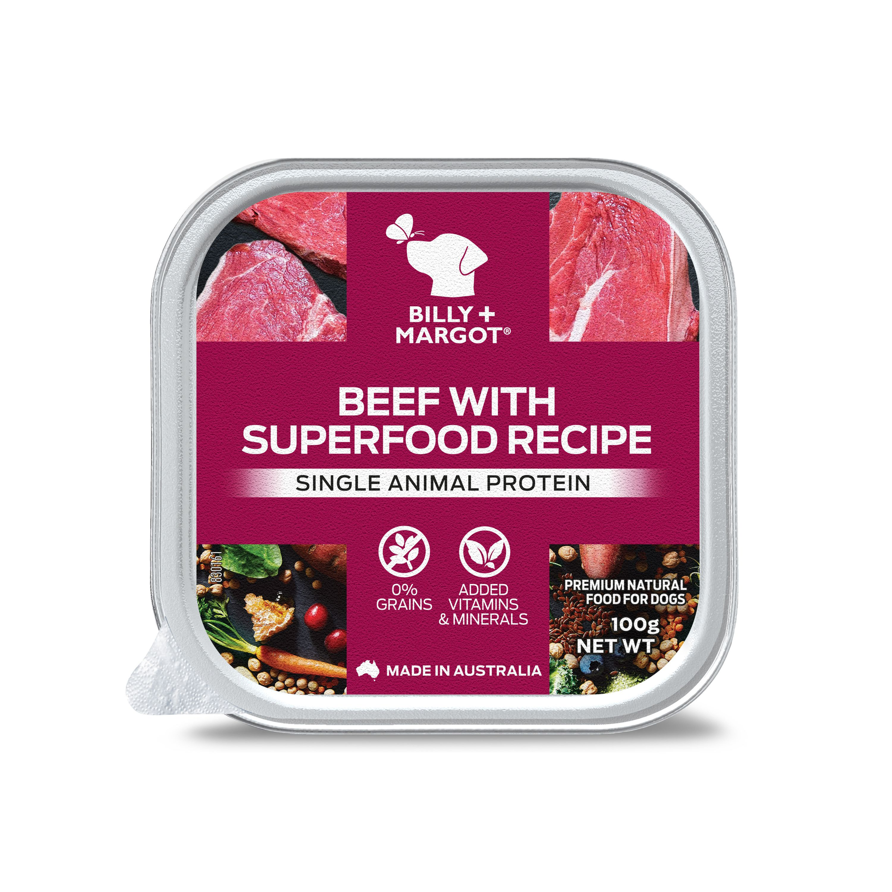 Billy + Margot Adult Beef with Superfoods Recipe Wet Food