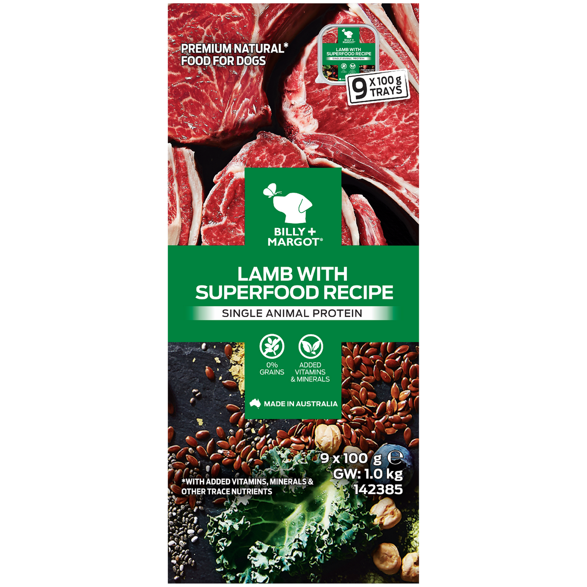 Billy + Margot Adult Lamb with Superfoods Recipe Wet Food