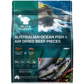 Billy + Margot Adult Ocean Fish + Air Dried Beef Pieces