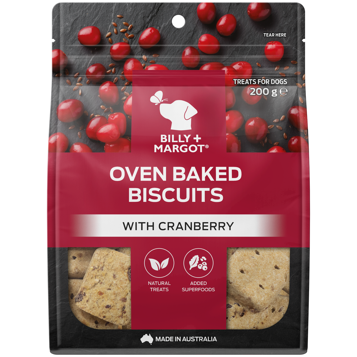 Billy + Margot Oven Baked Biscuits with Cranberry
