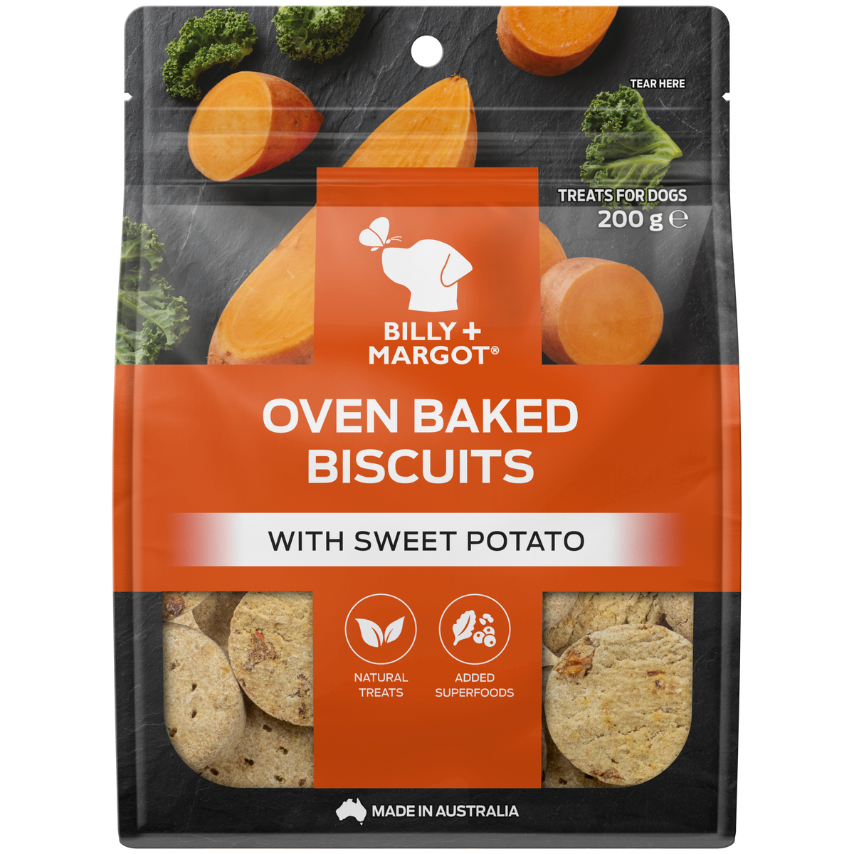 Billy + Margot Oven Baked Biscuits with Sweet Potato