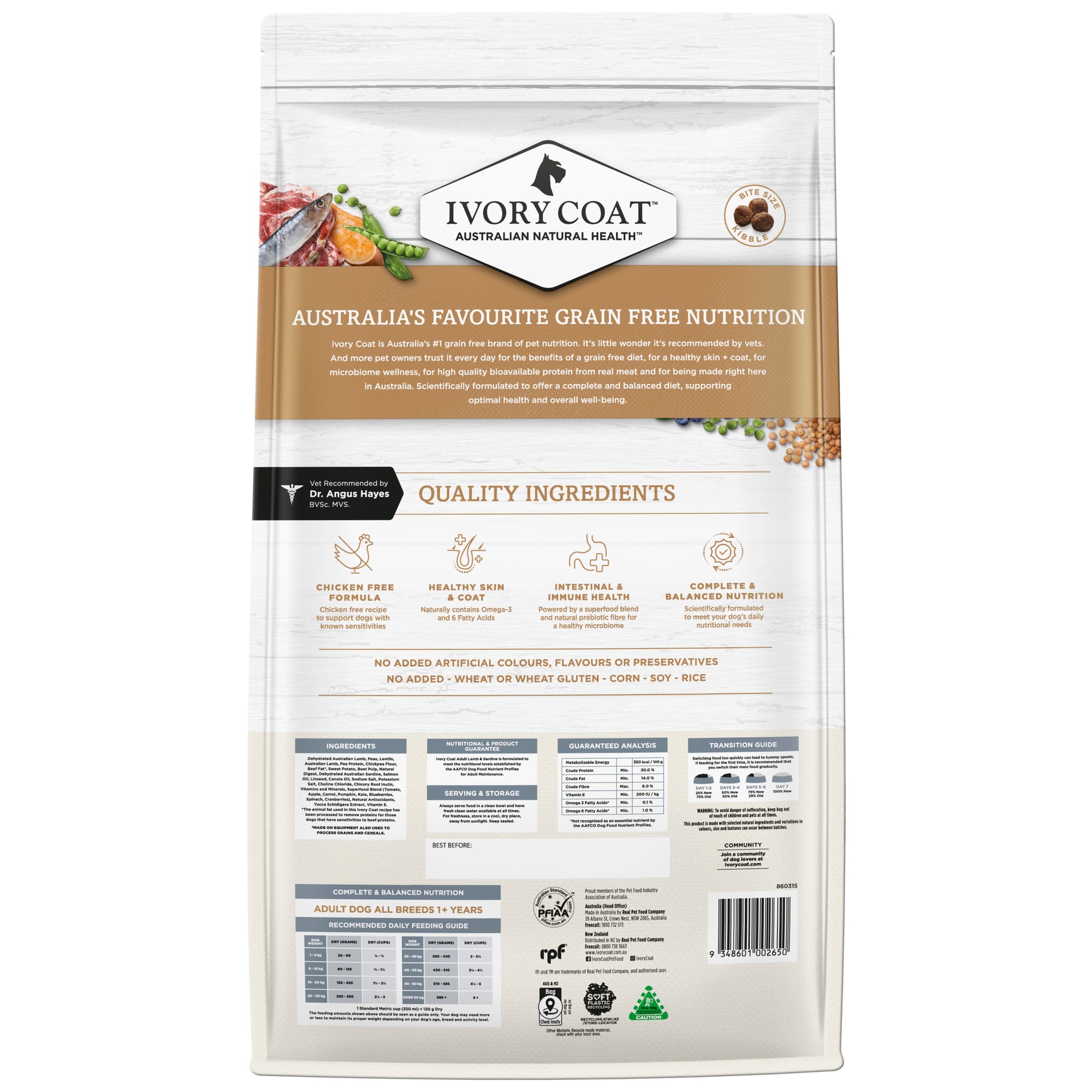 Grain Free Adult All Breeds Dry Dog Food Lamb & Sardine