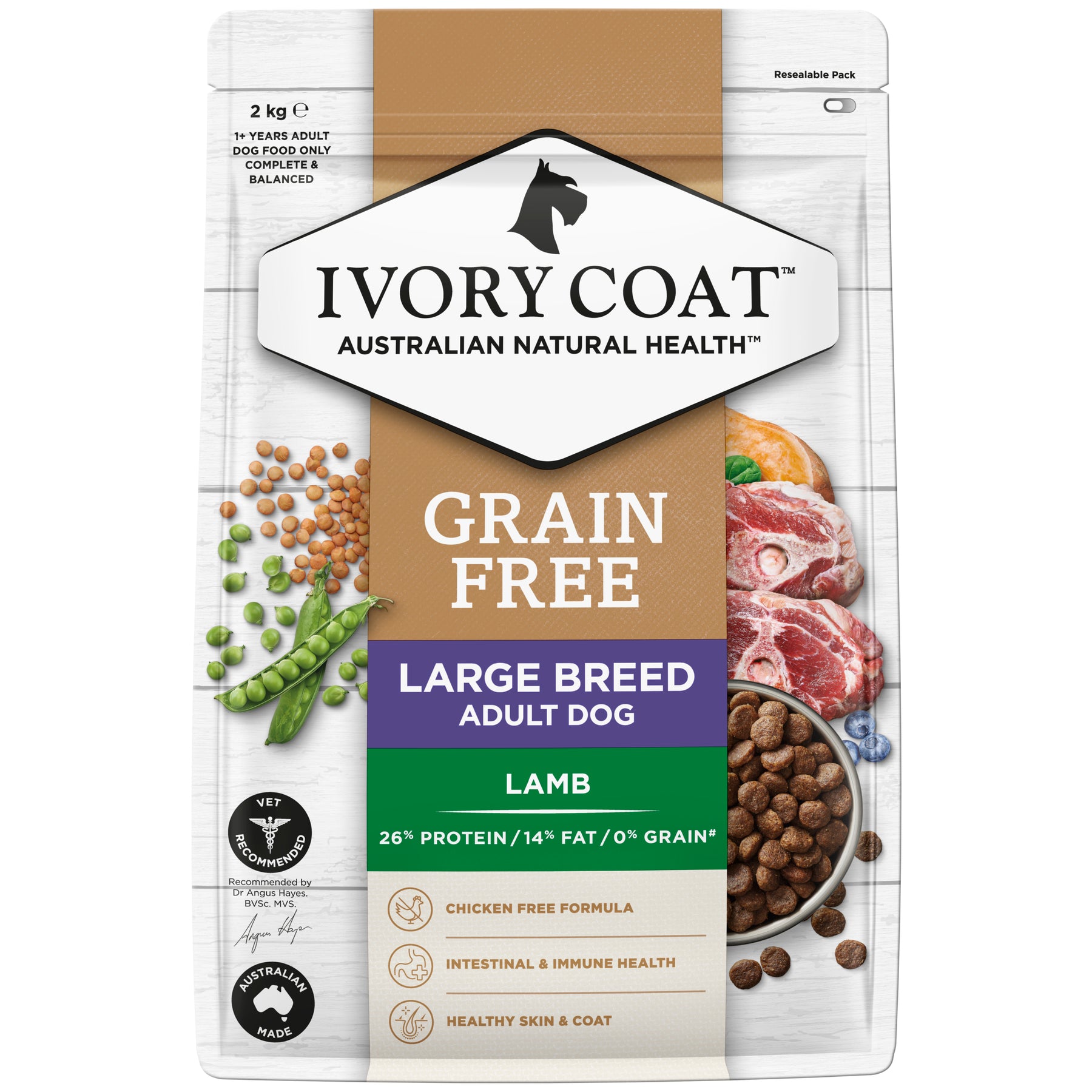 Grain Free Adult Large Breed Dry Dog Food Lamb