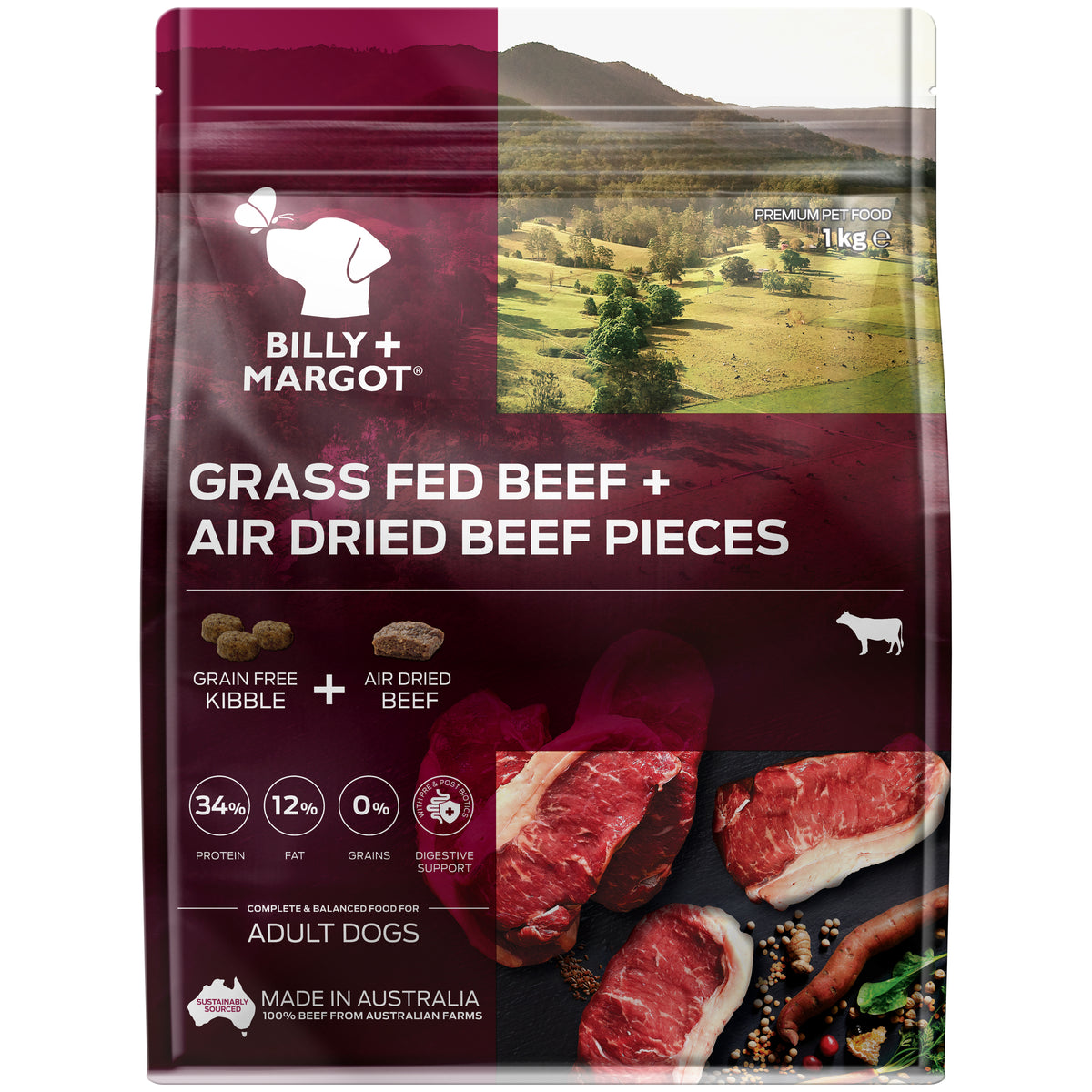 Billy + Margot Adult Beef + Air Dried Beef Pieces