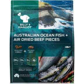 Billy + Margot Adult Ocean Fish + Air Dried Beef Pieces