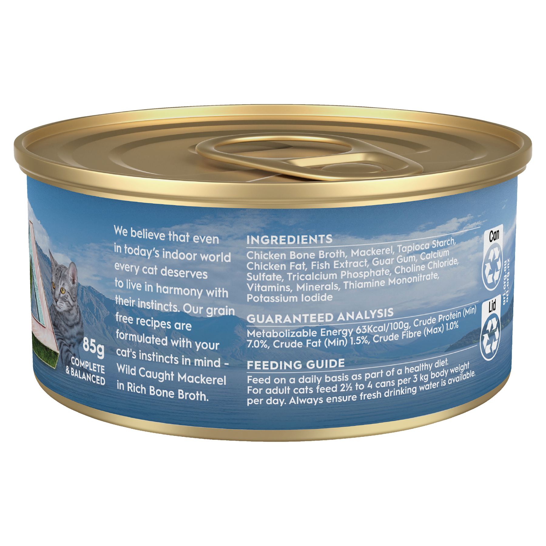 Trilogy™ Adult Cat Wild Caught Mackerel in Bone Broth Wet Food