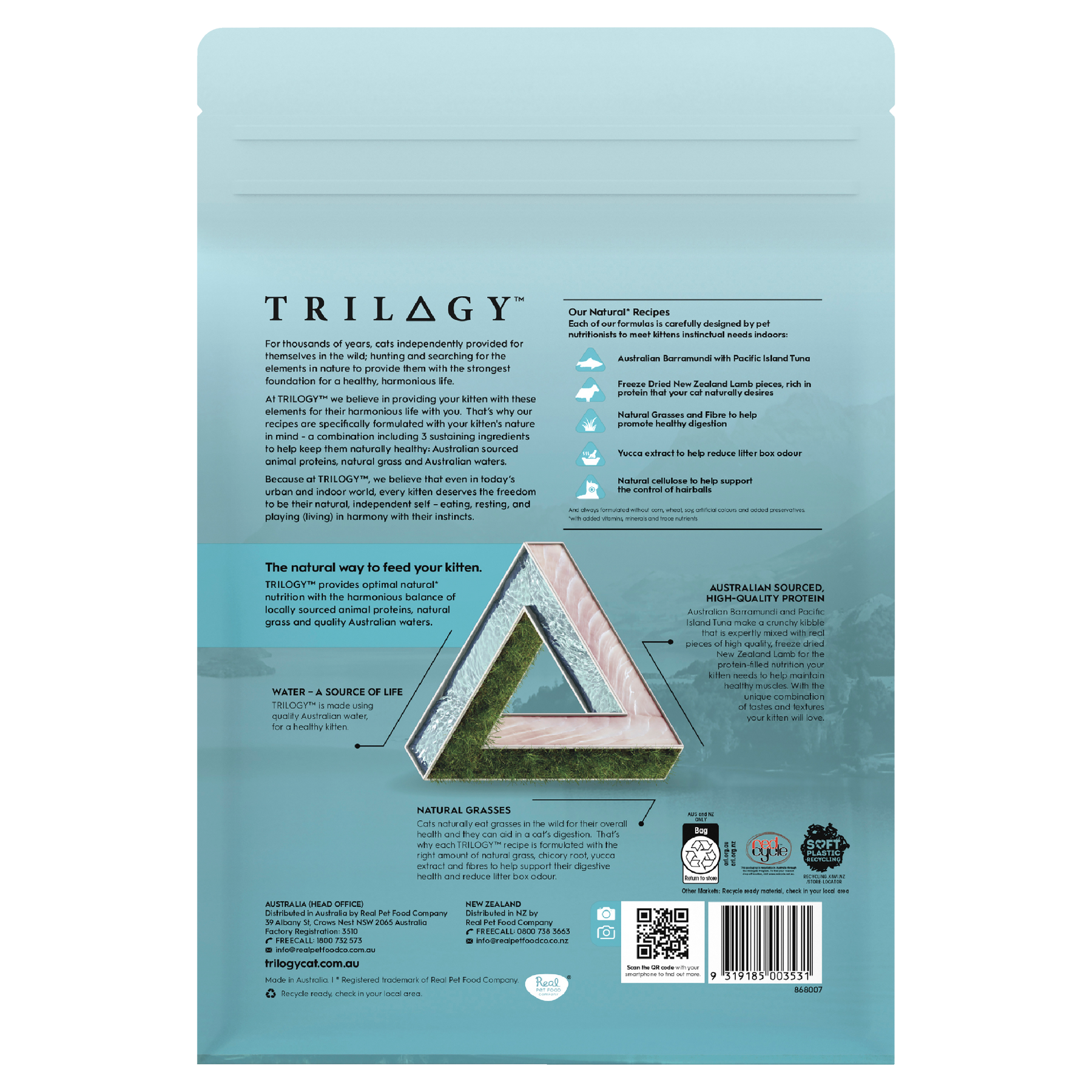 Trilogy™ Kitten Australian Barramundi with Tuna & Freeze Dried Lamb Dry Food