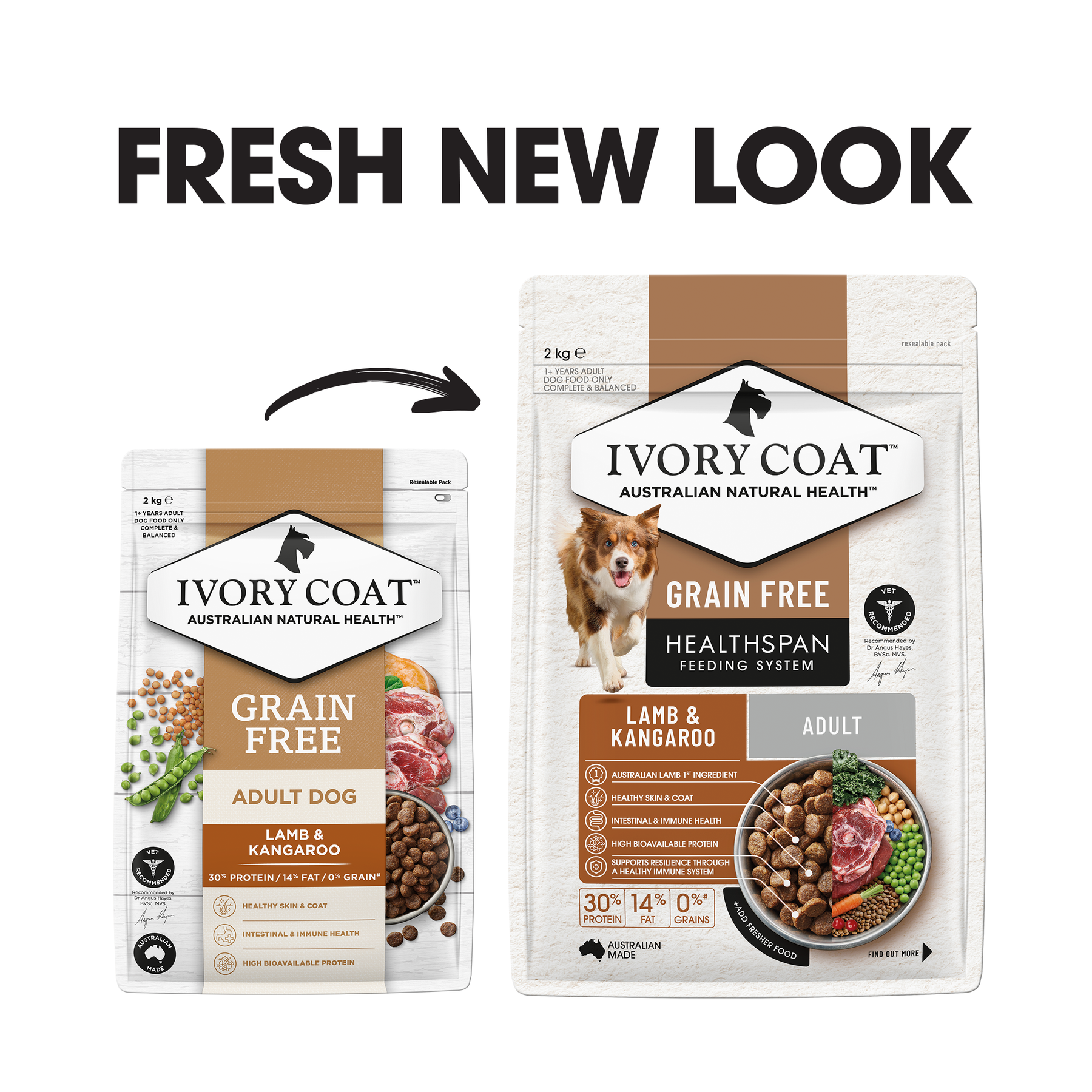 Ivory Coat™ Grain Free Adult Dog Lamb & Kangaroo Dry Food