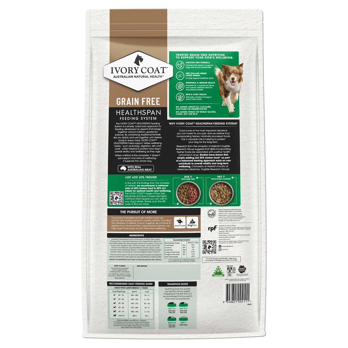 Ivory Coat™ Grain Free Large Breed Adult Dog Lamb Dry Food