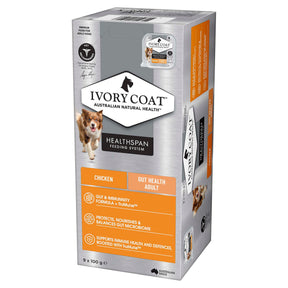 Ivory Coat™ Adult Dog Gut Health Wet Dog Food (9 x 100g trays)