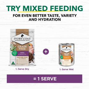 Grain Free Mature All Breeds Dry Dog Food Turkey